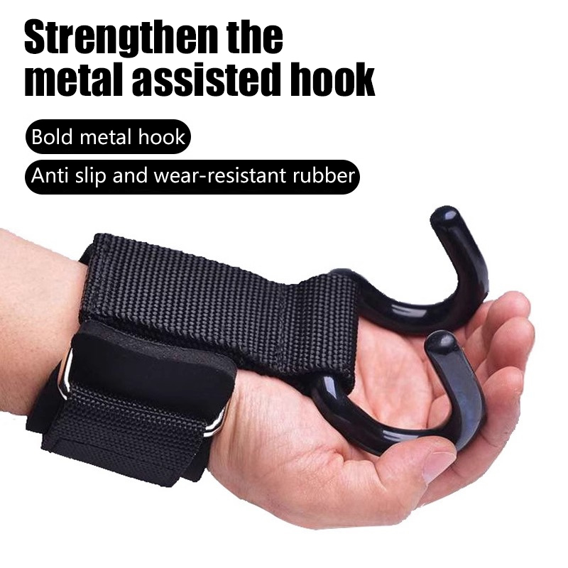 Wrist Wraps Weightlifting Support - 【F】2個入り ウェイトリフティング用フック、ハンドバー用リストストラップ、ジム用フィットネスフック、ウェイトストラップ、懸垂用、パワーリフティング用グローブ、ウェイトトレーニング用