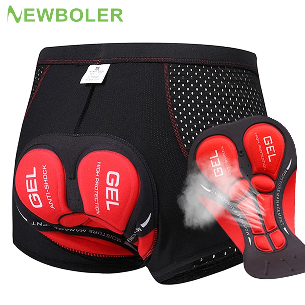 Padded Cycling Shorts 5D Gel - ニューボラーサイクリングショーツ通気性メッシュサイクリング下着5dゲルパッド耐衝撃性mtbバイクショーツ男性ショーツ