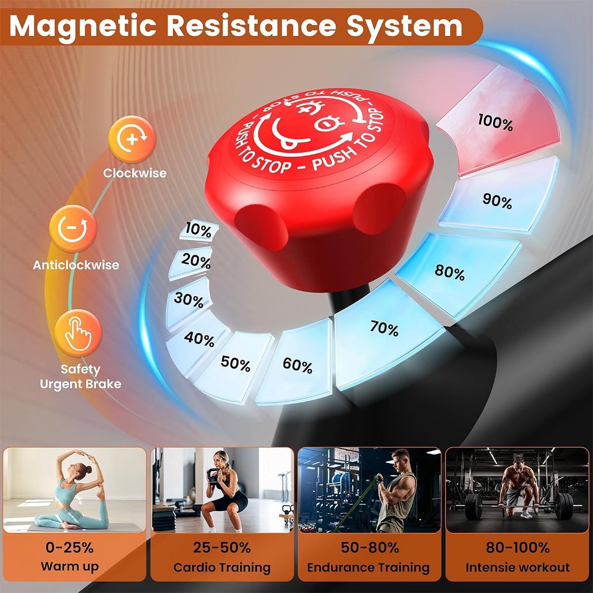 Pooboo エクササイズバイク、最大400ポンドの負荷に対 - Exercise Bike Magnetic Resistance のレビューと価格