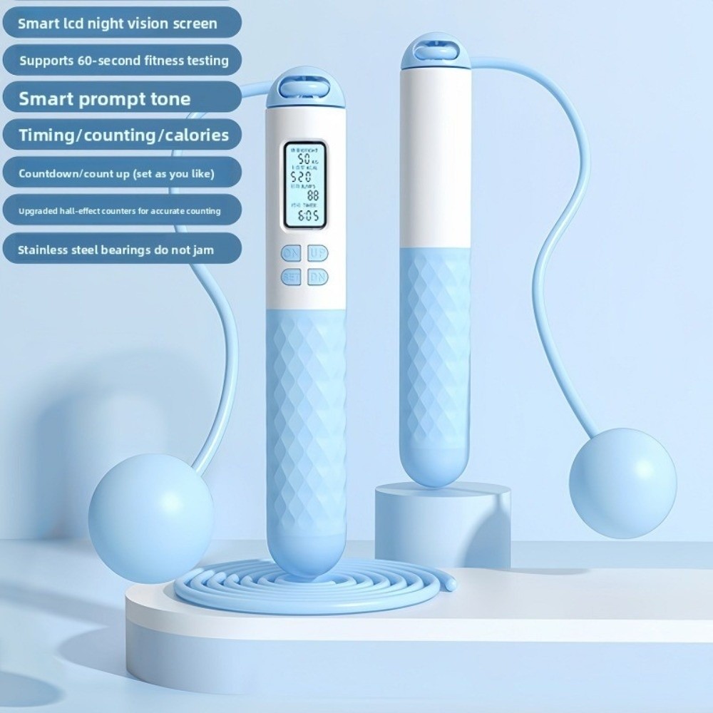 持ち運び可能なコードレス・ロープレス・ジャンプロープ。カウン - Smart Jump Rope Digital Counter のレビューと価格