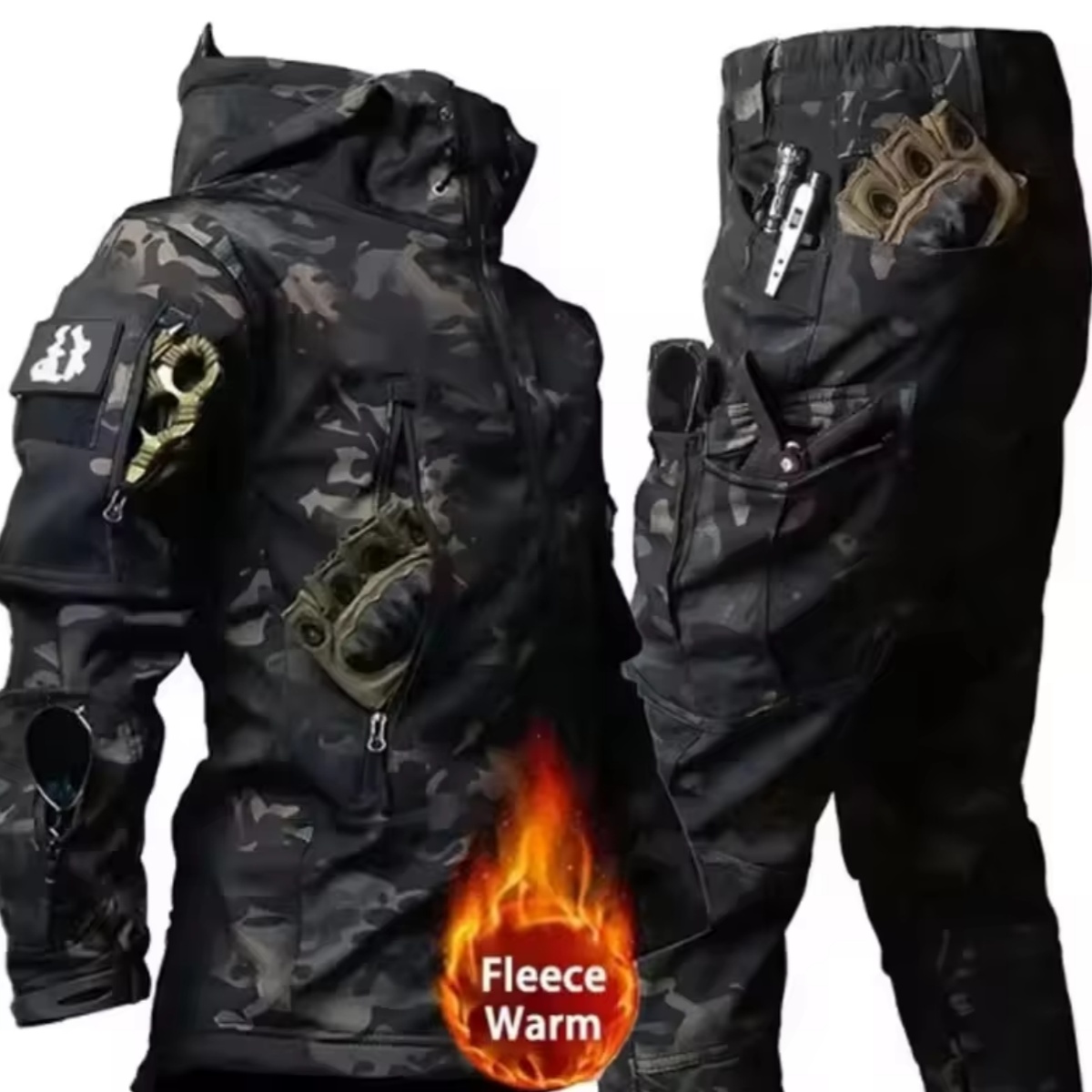 メンズ秋冬ジャケット、戦術的な防水アウトドアフィッシングハイ - Hiking のレビューと価格