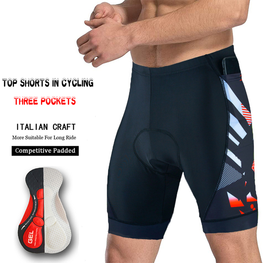 3つのポケットサイクリングショーツ,トライアスロン,5D,パ - Padded Cycling Shorts 5D Gel のレビューと価格