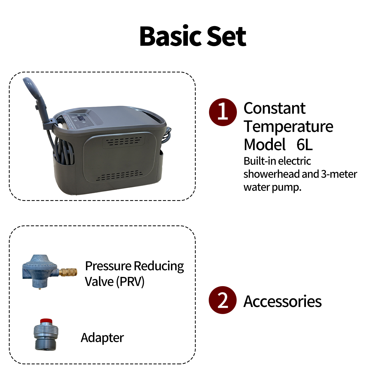 卸売用ポータブル電気シャワー。容量6L。USBまたはガスで駆 - Hiking のレビューと価格
